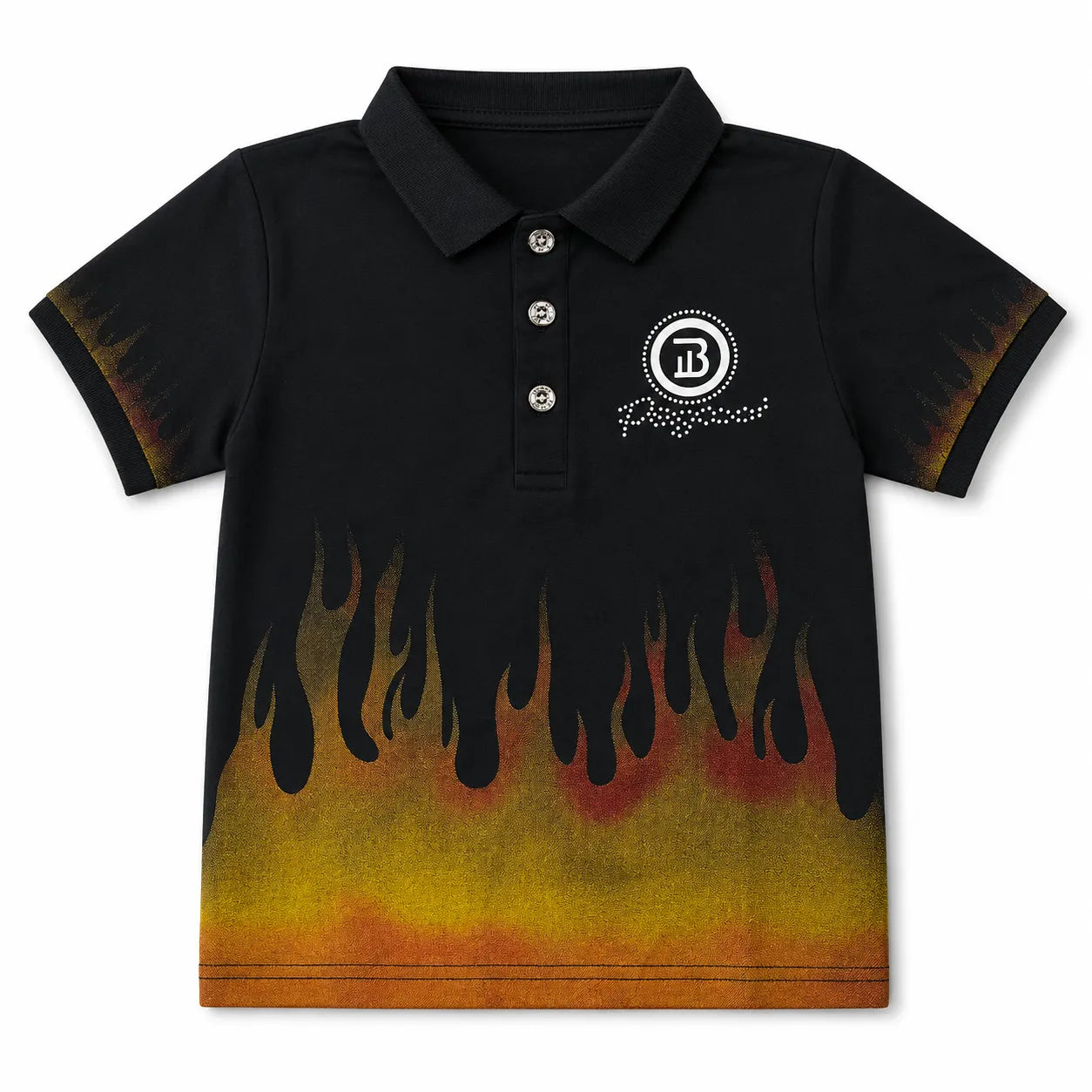 Imported Boys Black Blazing Polo T-Shirt (1 - 5 Years)