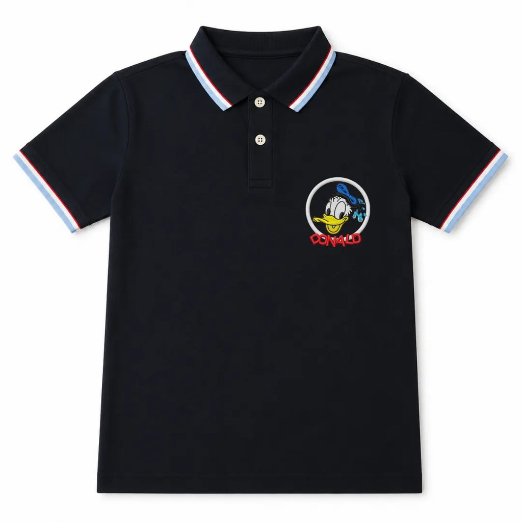 Imported Boys Black Donald Duck Polo T-Shirt (1 - 5 Years)