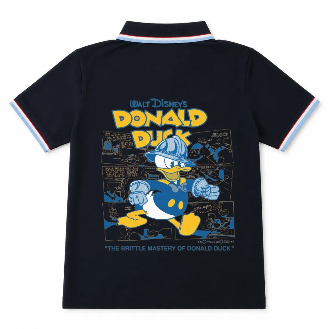 Imported Boys Black Donald Duck Polo T-Shirt (1 - 5 Years)