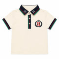 Imported Boys Off White H Polo T-Shirt (1 - 5 Years)