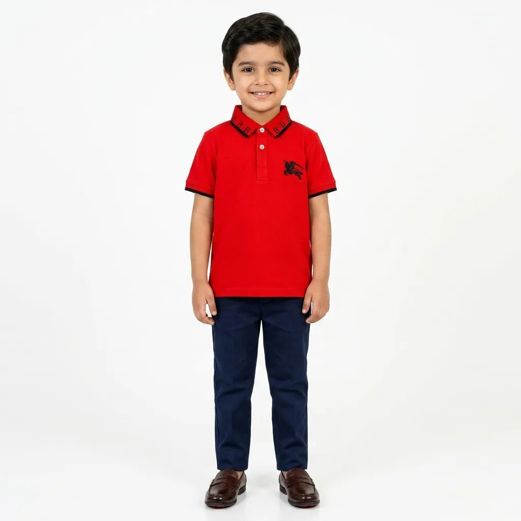 Imported Boys Red Polo T-Shirt (1 - 5 Years)