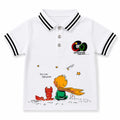 Imported Boys White Cartoon Polo T-Shirt (1 - 5 Years)
