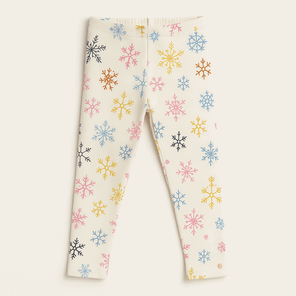 Snowflake Print Kids Tights | Winter Leggings for Girls (4–16 Years)