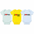 Pack of 3 Half Sleeve Baby Body Suits Cotton Multi Color Set (Yellow, Green, Blue)