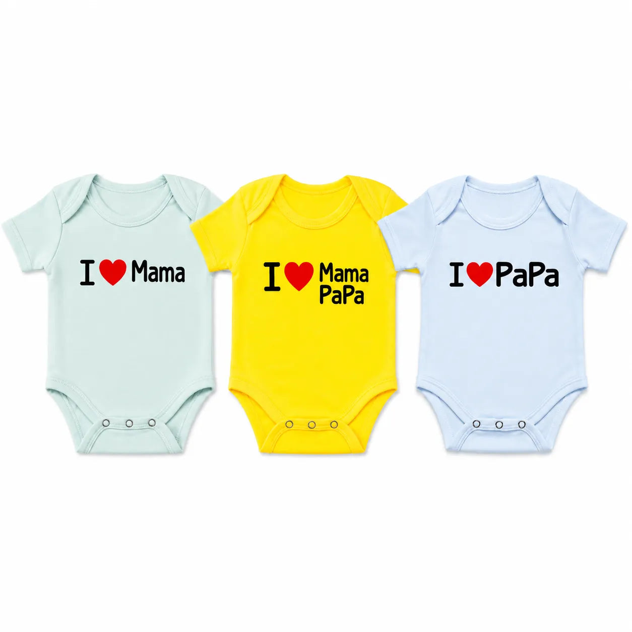 Pack of 3 Half Sleeve Baby Body Suits Cotton Multi Color Set - Baby Body Suits, Newborn Clothing, Multi-Color, Kidswear, Baby Fashion - Cotton Fabric - 0-24 Months - Lil' Cubs