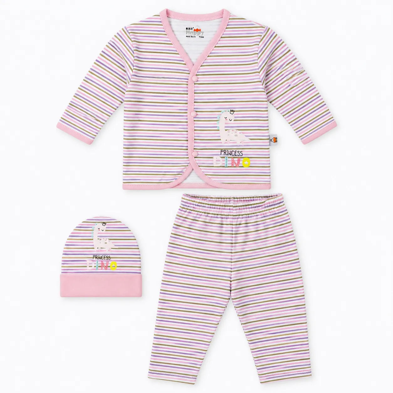 New Born 3 Piece Body Suit Set Pink Little Princess - Baby Body Suits, Newborn Clothing, Princess Theme, Girls Fashion, Kidswear - Cotton Fabric - Newborn - Lil' Cubs