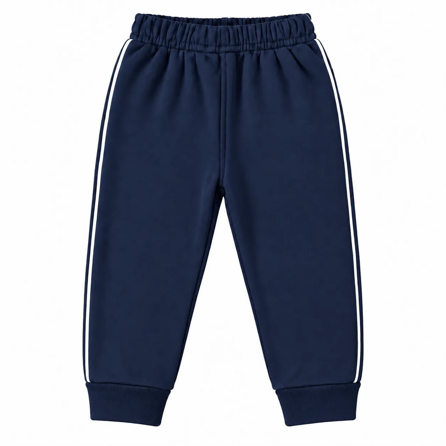 Kids' Basic Fleece Winter Trousers with Side Stripes (Size 9 Months - 5 Years)