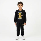 Kids Black My Dad is King & Simba Winter Coord Set (2 Piece) - Size 1 - 12 Years
