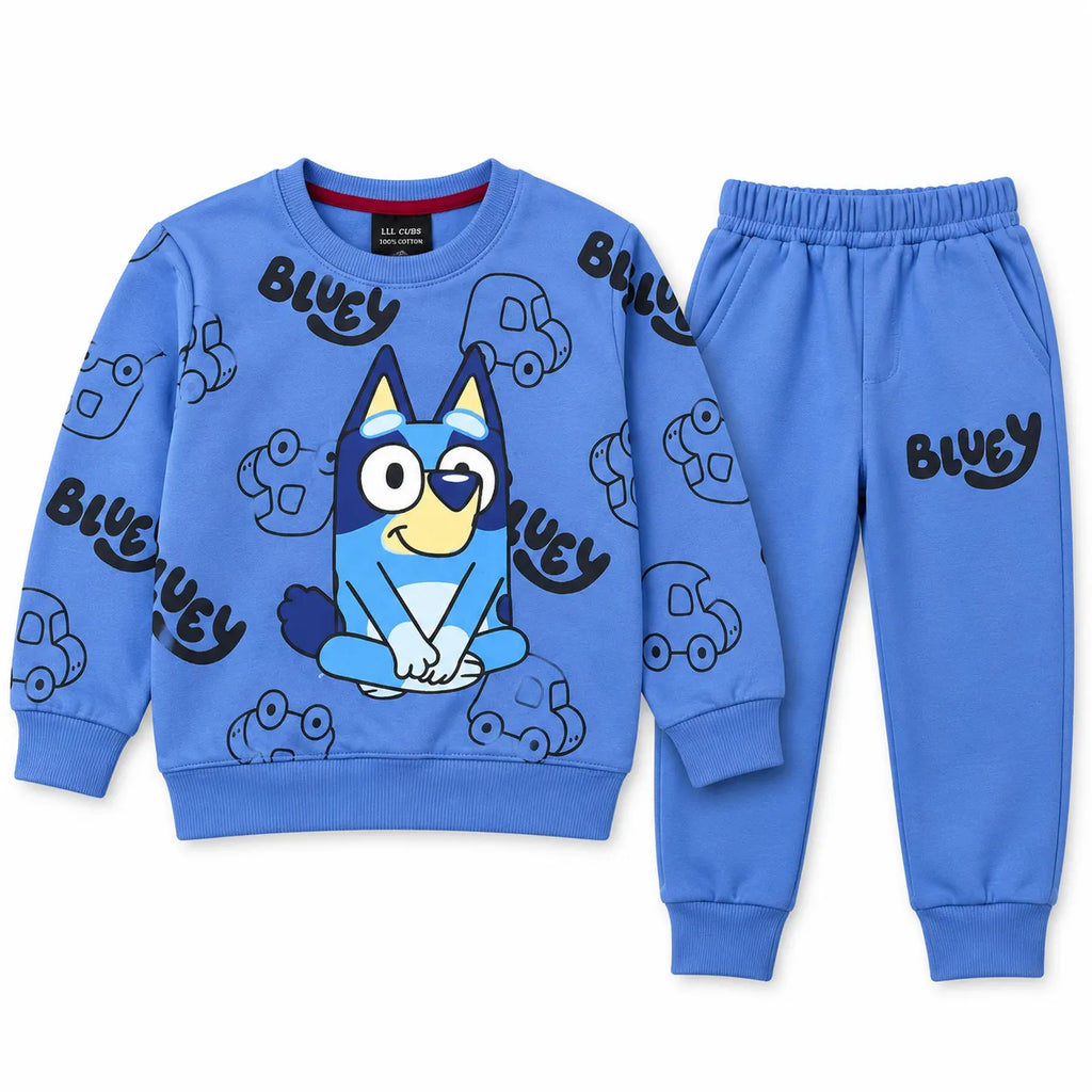 Kids Blue Bluey Winter Coord Set (2 Piece) - Size 1 - 12 Years