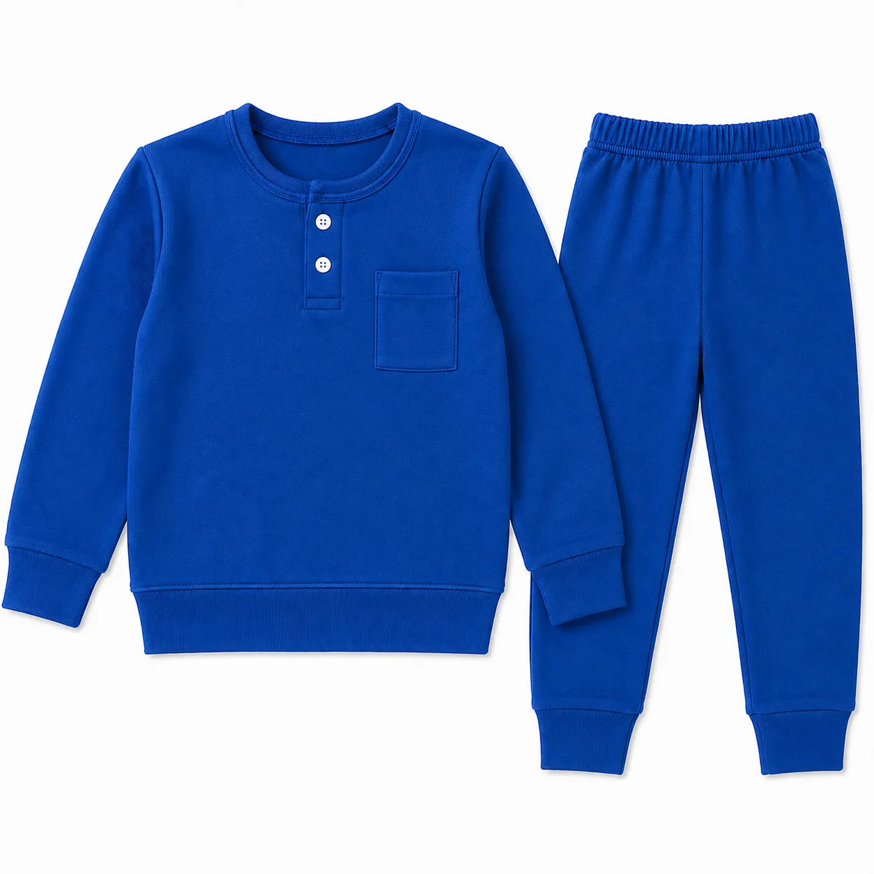 Kids Winter Different Colors Rib Suiting (2 Piece) - Size 2 - 7 Years