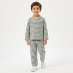 Kids Green Striped Winter Night Suit (5 - 12 Years)
