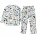 Kids Grey Snow Flannel Winter Night Suit (1 - 4 Years)