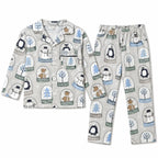 Kids Grey Snow Flannel Winter Night Suit (1 - 4 Years)