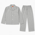 Kids Grey & White Lining Cotton Summer Night Suit (1 - 4 Years)