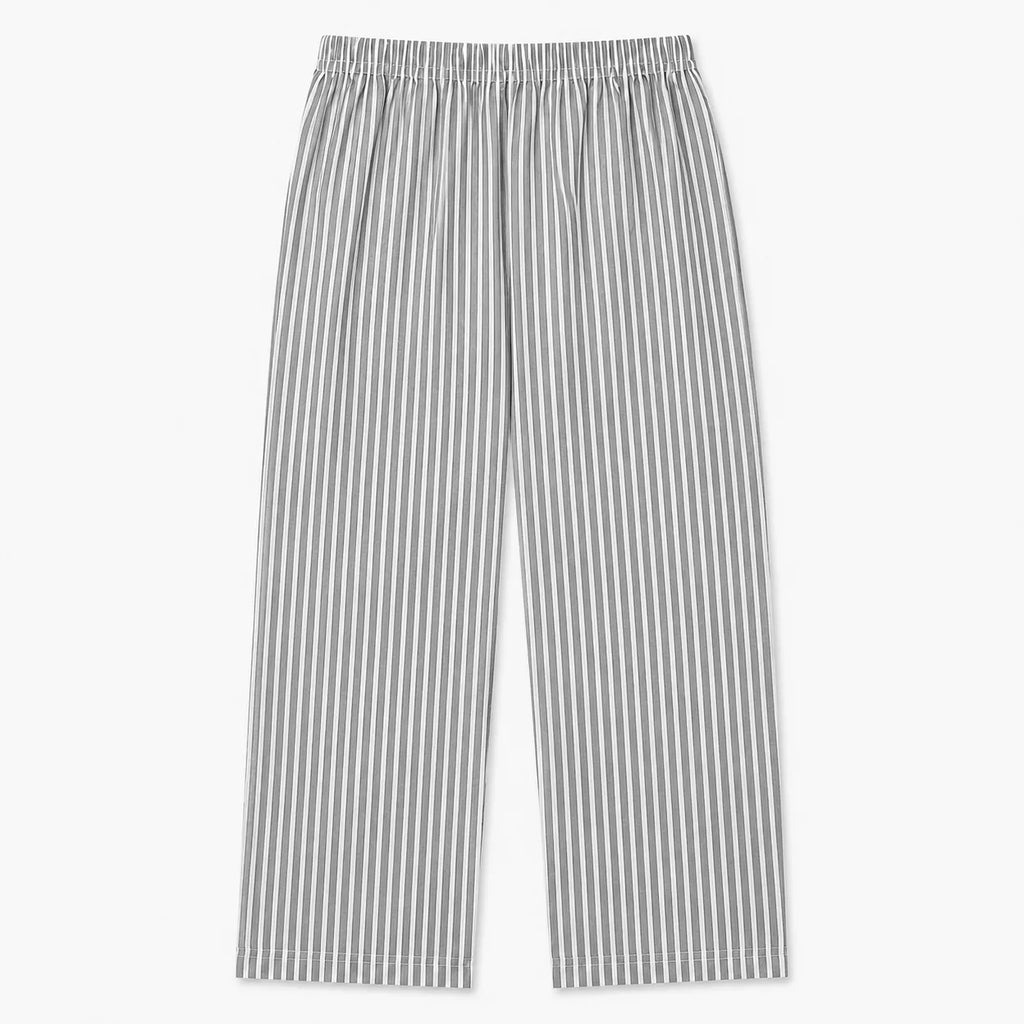 Kids Grey & White Lining Cotton Summer Night Suit (1 - 4 Years)