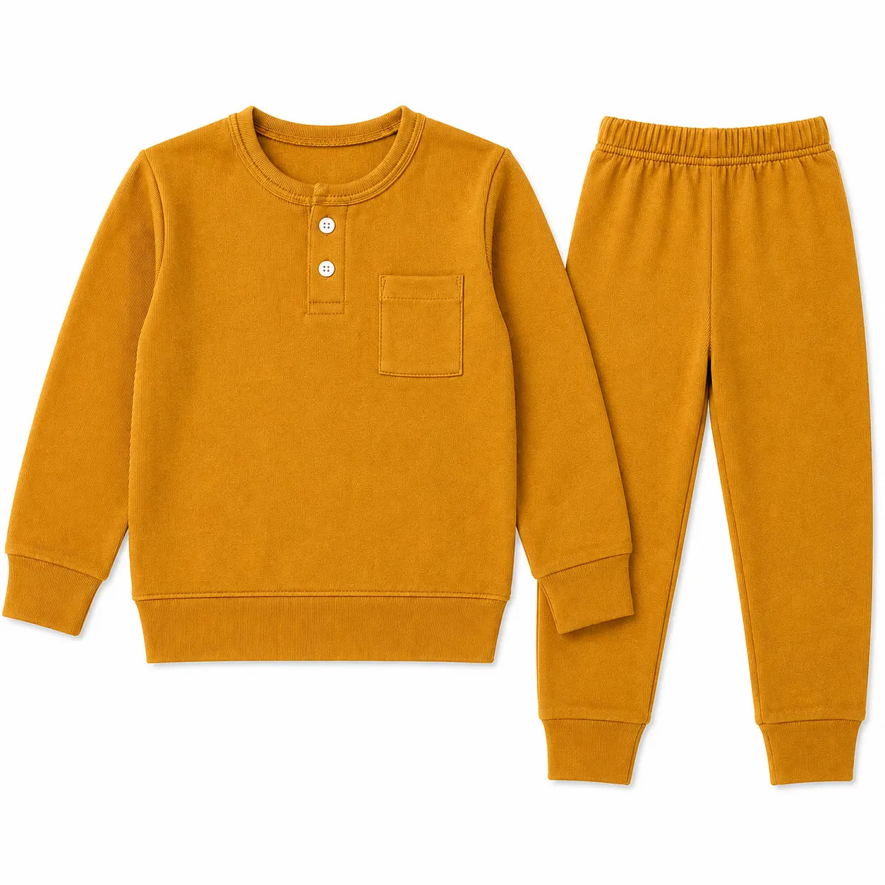Kids Winter Different Colors Rib Suiting (2 Piece) - Size 2 - 7 Years