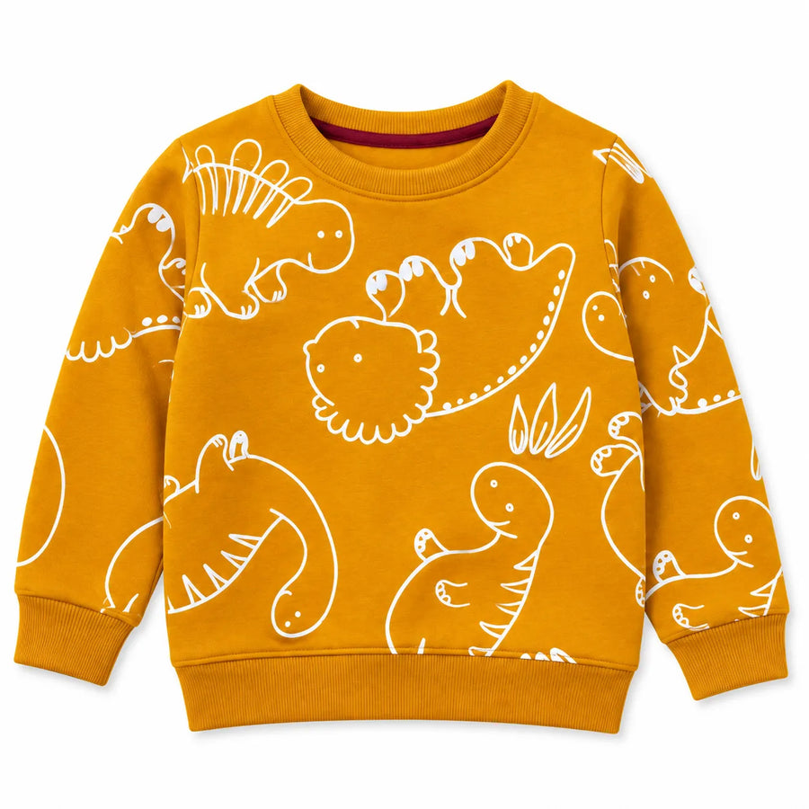 Kids Mustard Dino Winter Coord Set (2 Piece) - Size 1 - 12 Years