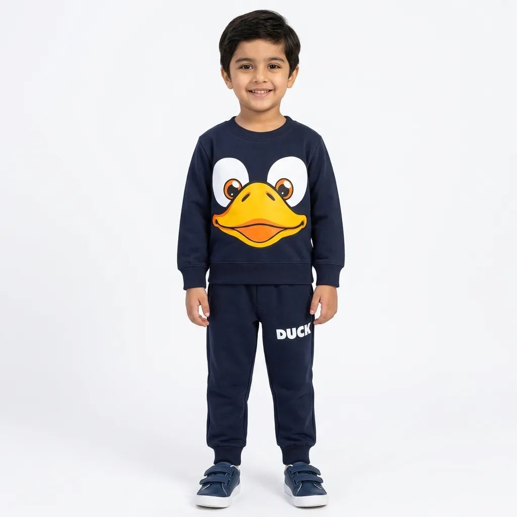 Kids Navy Blue Duck Winter Coord Set (2 Piece) - Size 1 - 12 Years
