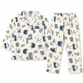 Kids Off White Sports Flannel Winter Night Suit (1 - 4 Years)