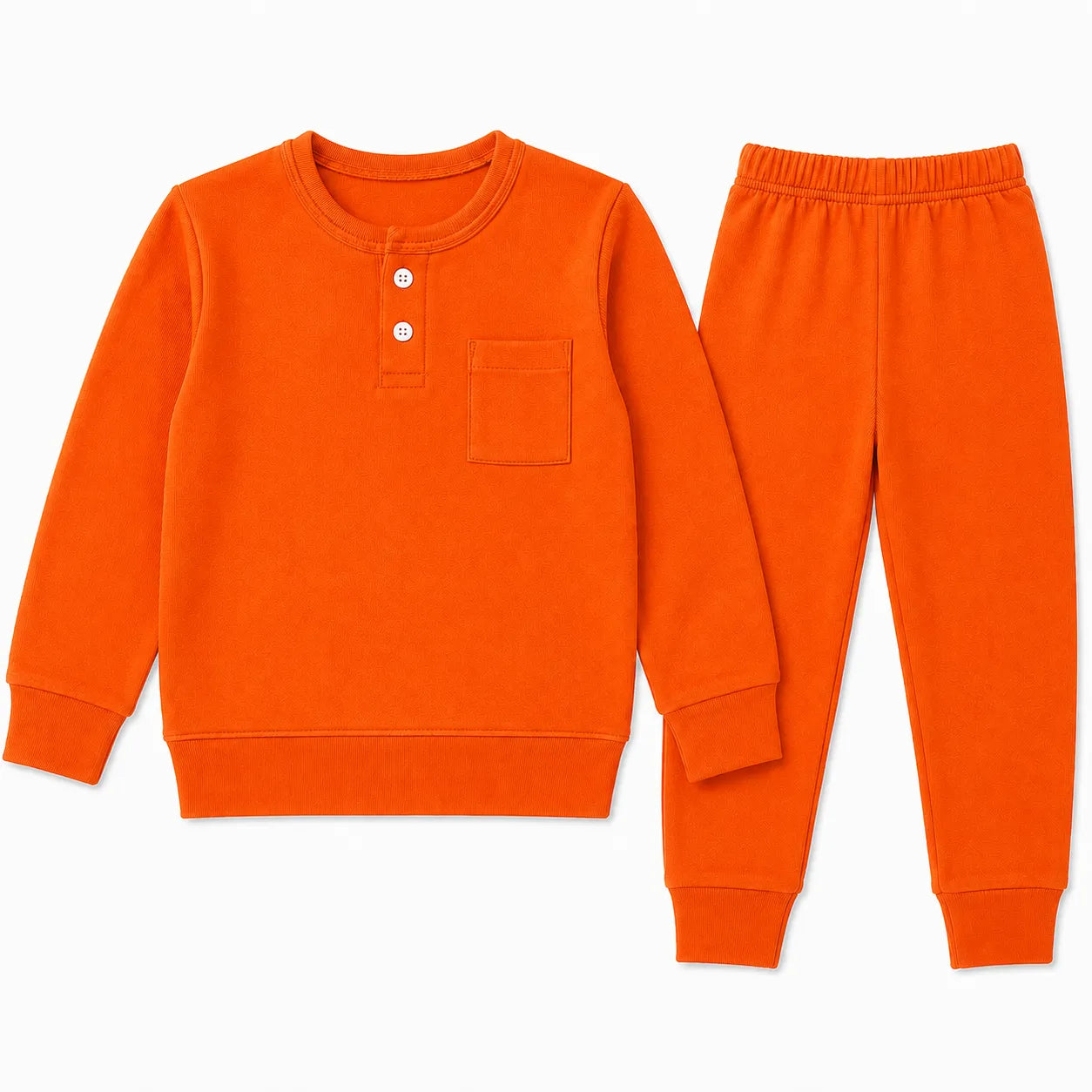 Kids Winter Different Colors Rib Suiting (2 Piece) - Size 2 - 7 Years