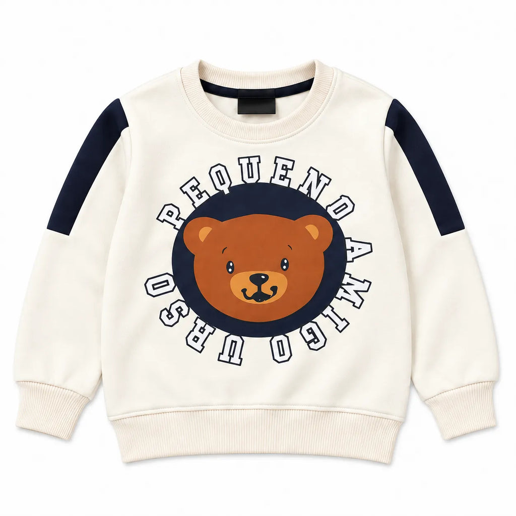 Kids White & Navy Blue PEWUENO & AMIGO Winter Coord Set (2 Piece) - Size 1 - 12 Years
