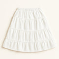 "Kids white tiered skirt with elastic waist – 4–10 years"