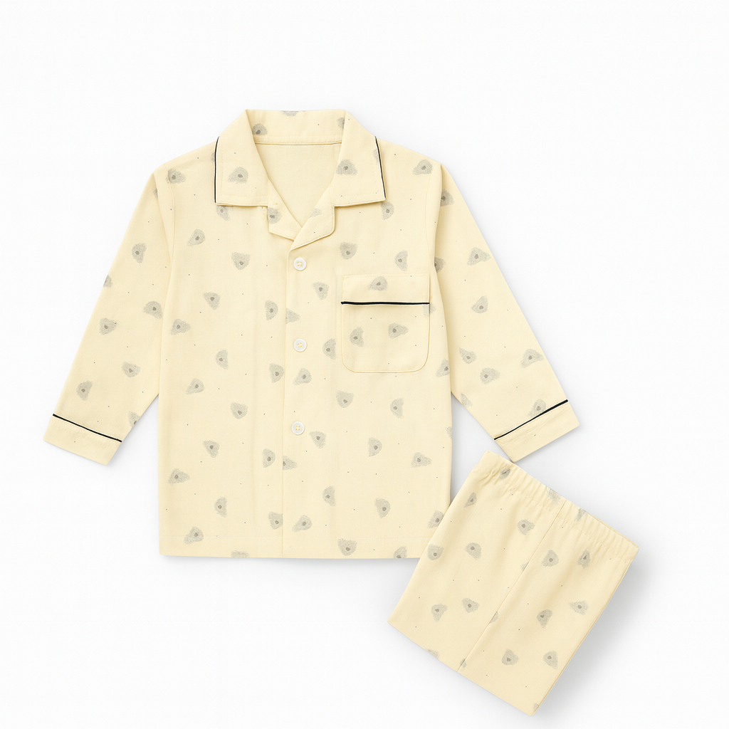 Kids Winter Flannel Checked Night Suit