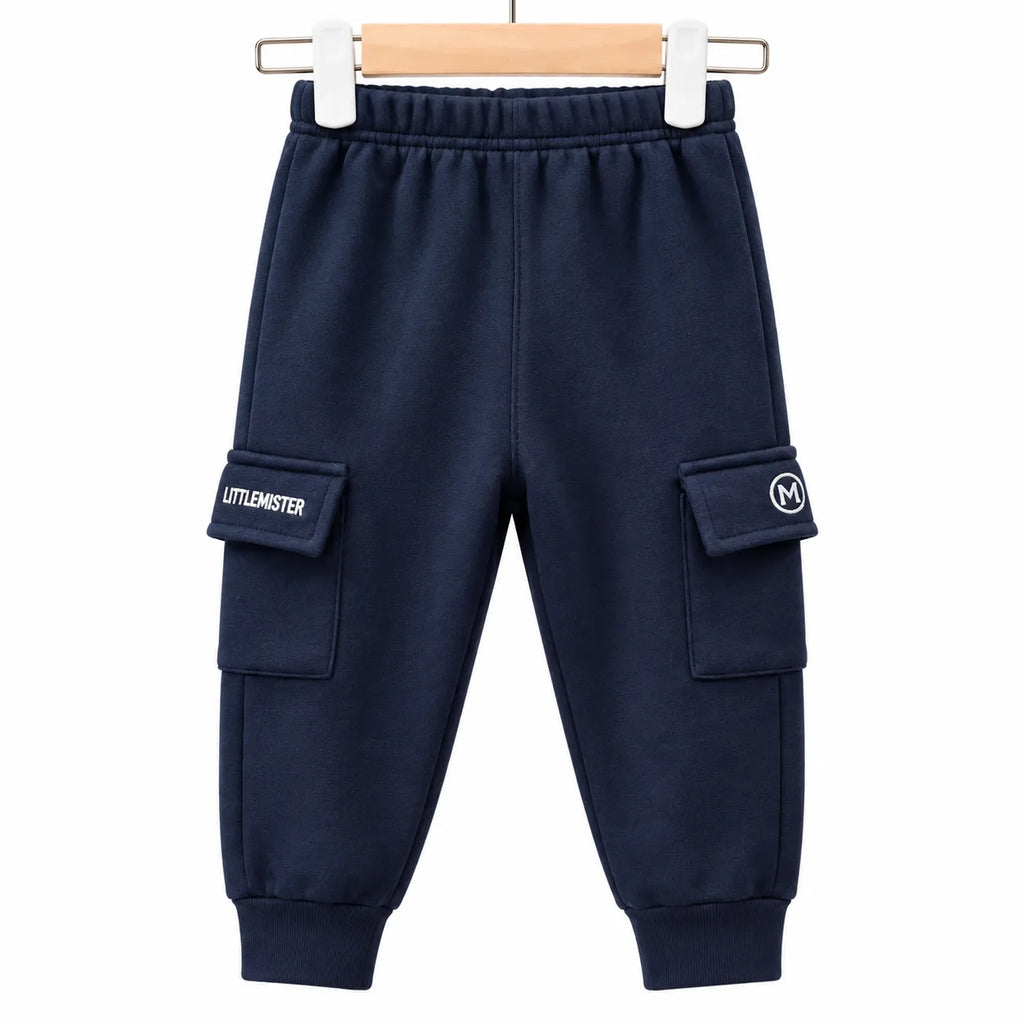 Kids Winter Pack of 5 Fleece Cargo Trouser – 5 Colors (Size 9 Months - 5 Years)