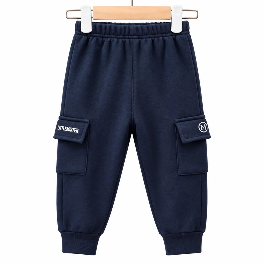 Kids Winter Pack of 5 Fleece Cargo Trouser – 5 Colors (Size 9 Months - 5 Years)