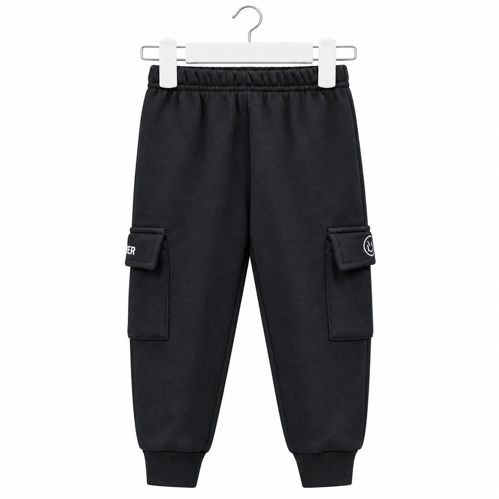 Kids Winter Fleece Cargo Trouser – 5 Colors (Size 9 Months - 5 Years)