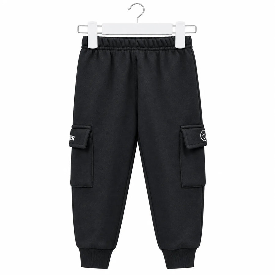Kids Winter Fleece Cargo Trouser – 5 Colors (Size 9 Months - 5 Years)
