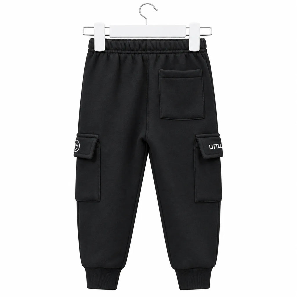 Kids Winter Fleece Cargo Trouser – 5 Colors (Size 9 Months - 5 Years)