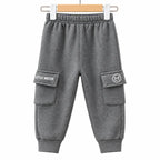 Kids Winter Pack of 5 Fleece Cargo Trouser – 5 Colors (Size 9 Months - 5 Years)