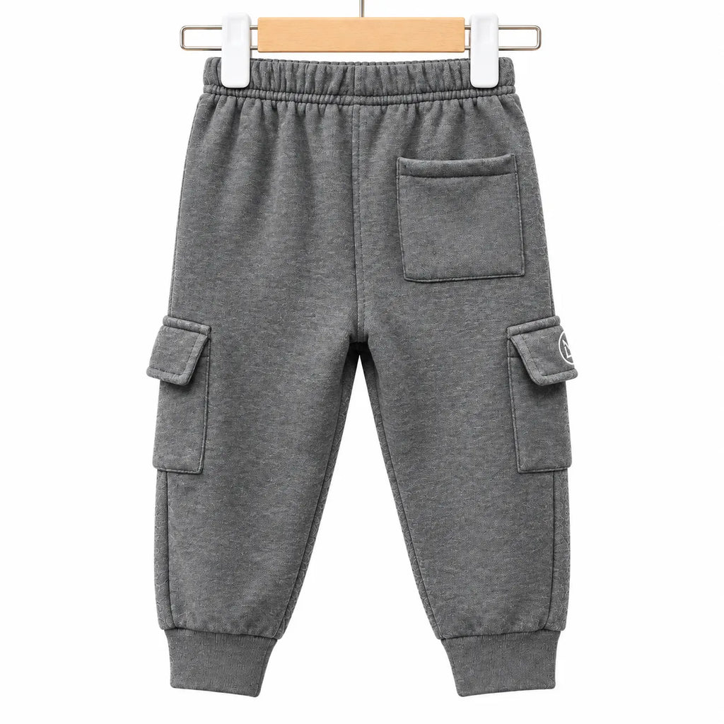 Kids Winter Fleece Cargo Trouser – 5 Colors (Size 9 Months - 5 Years)