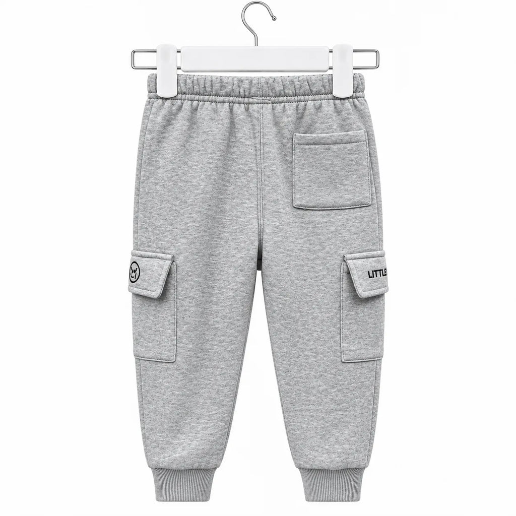 Kids Winter Fleece Cargo Trouser – 5 Colors (Size 9 Months - 5 Years)