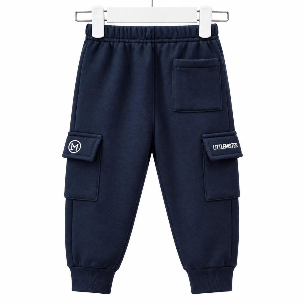 Kids Winter Fleece Cargo Trouser – 5 Colors (Size 9 Months - 5 Years)