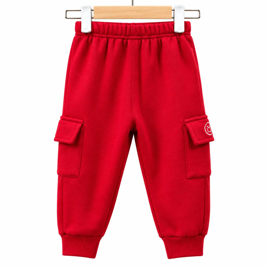 Kids Winter Fleece Cargo Trouser – 5 Colors (Size 9 Months - 5 Years)