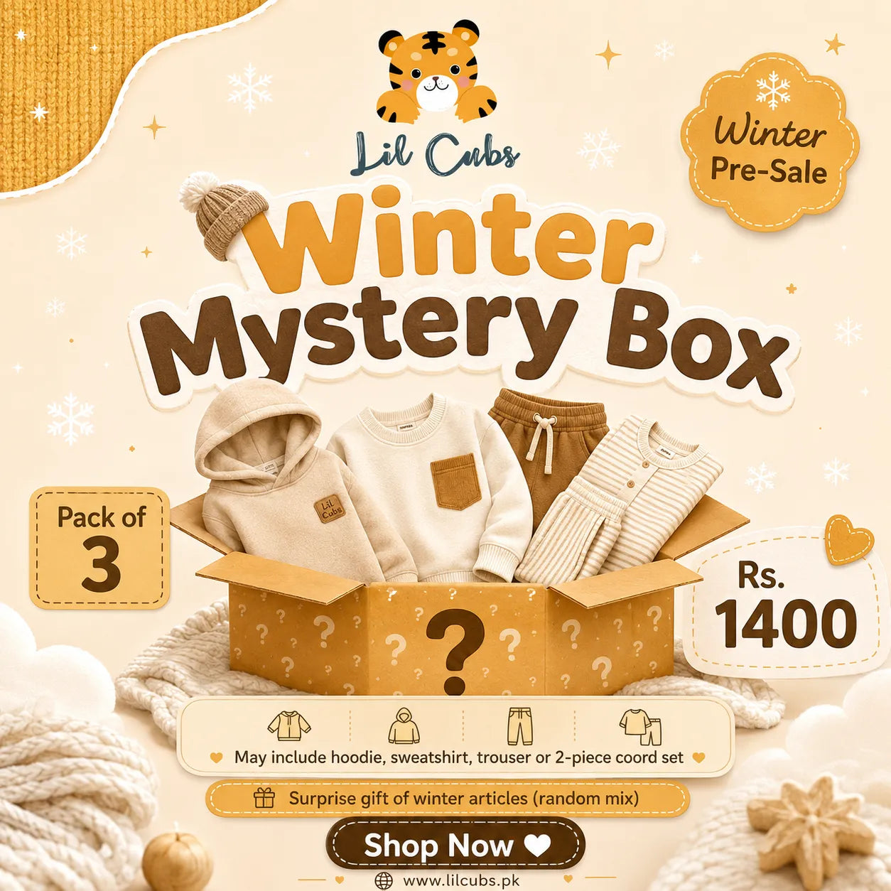 Kids Winter Mystery Box – Pack of 3