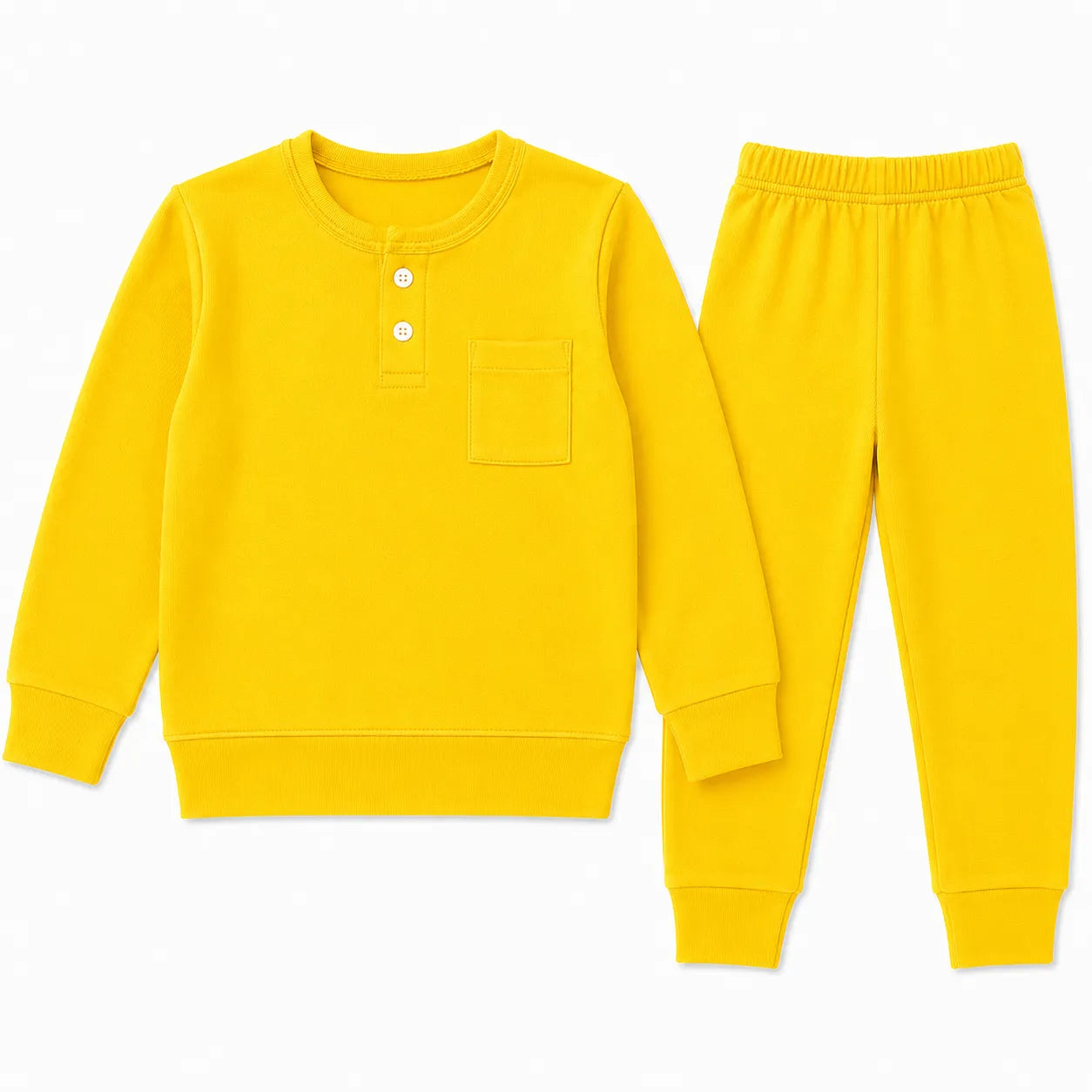 Kids Winter Different Colors Rib Suiting (2 Piece) - Size 2 - 7 Years