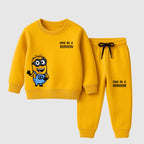 Kids Yellow Minion Tracksuit – Unisex Sweatshirt & Jogger Set (1–8 Years)
