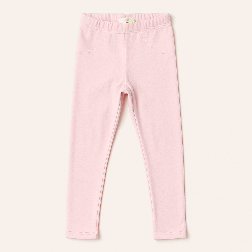 "Light pink kids tights – soft cotton stretch leggings for girls ages 4–16 years"