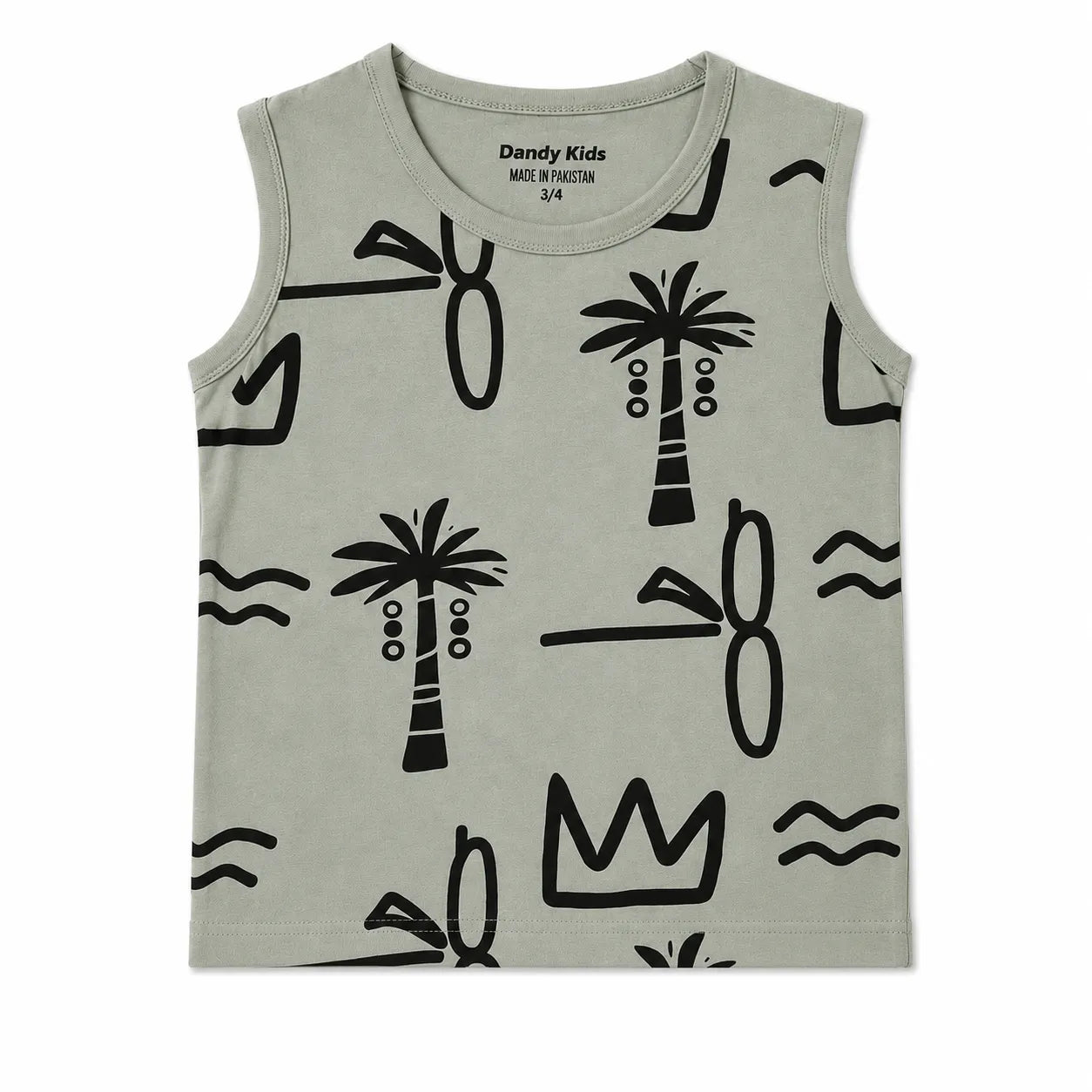 Boys Light Mint Plum Tree Print Summer Coord Set (2-Piece) Age 1 - 12 Years