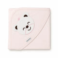 Light Peach Panda Baby Wrapping Sheet (30x30 Inches)