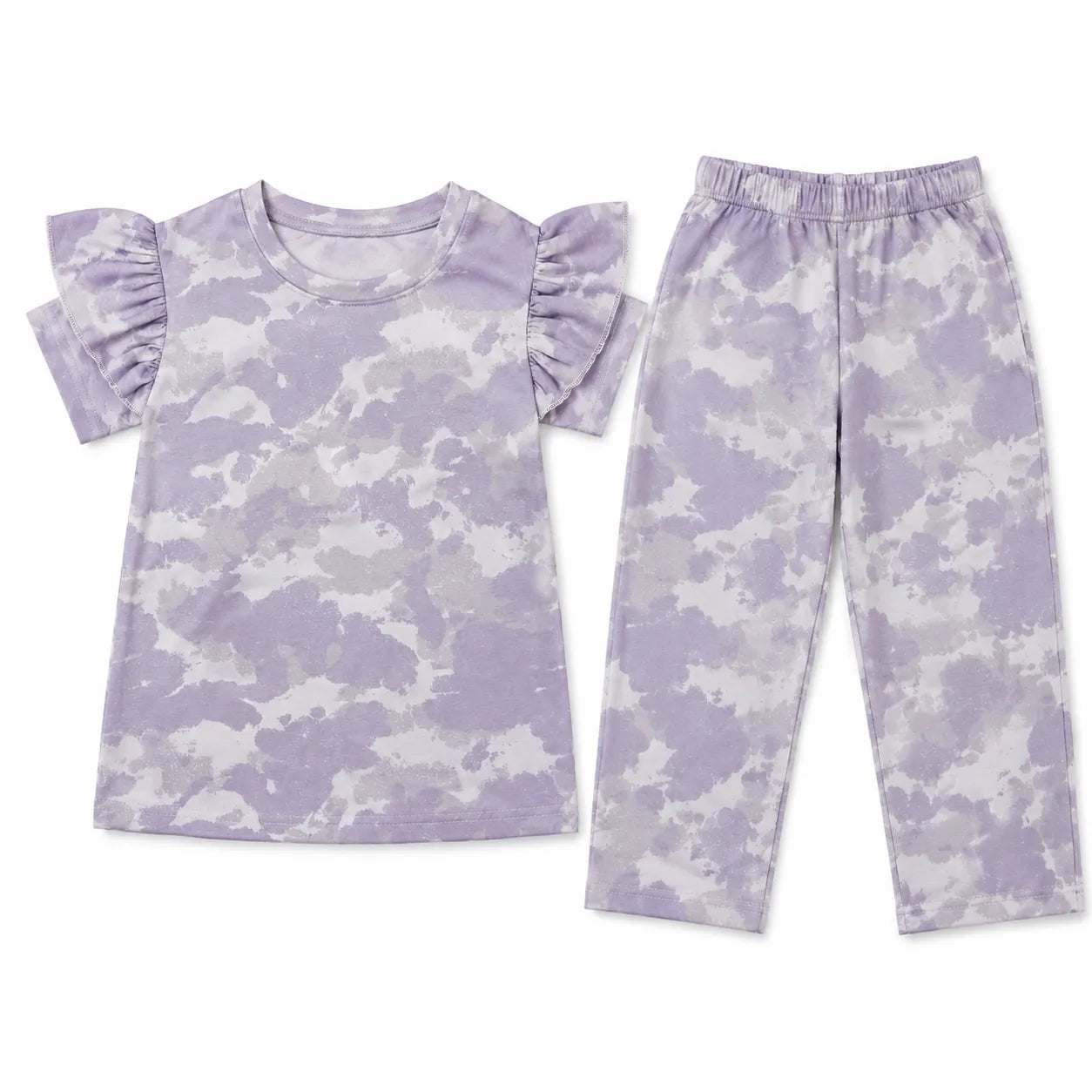 Girls Light Purple Texture Summer Coord Set (2-Piece) Age 12 Months - 12 Years