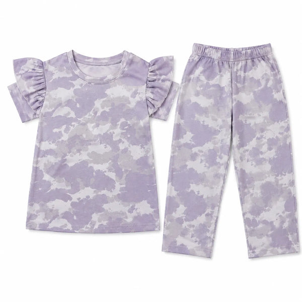 Girls Light Purple Texture Summer Coord Set (2-Piece) Age 12 Months - 12 Years