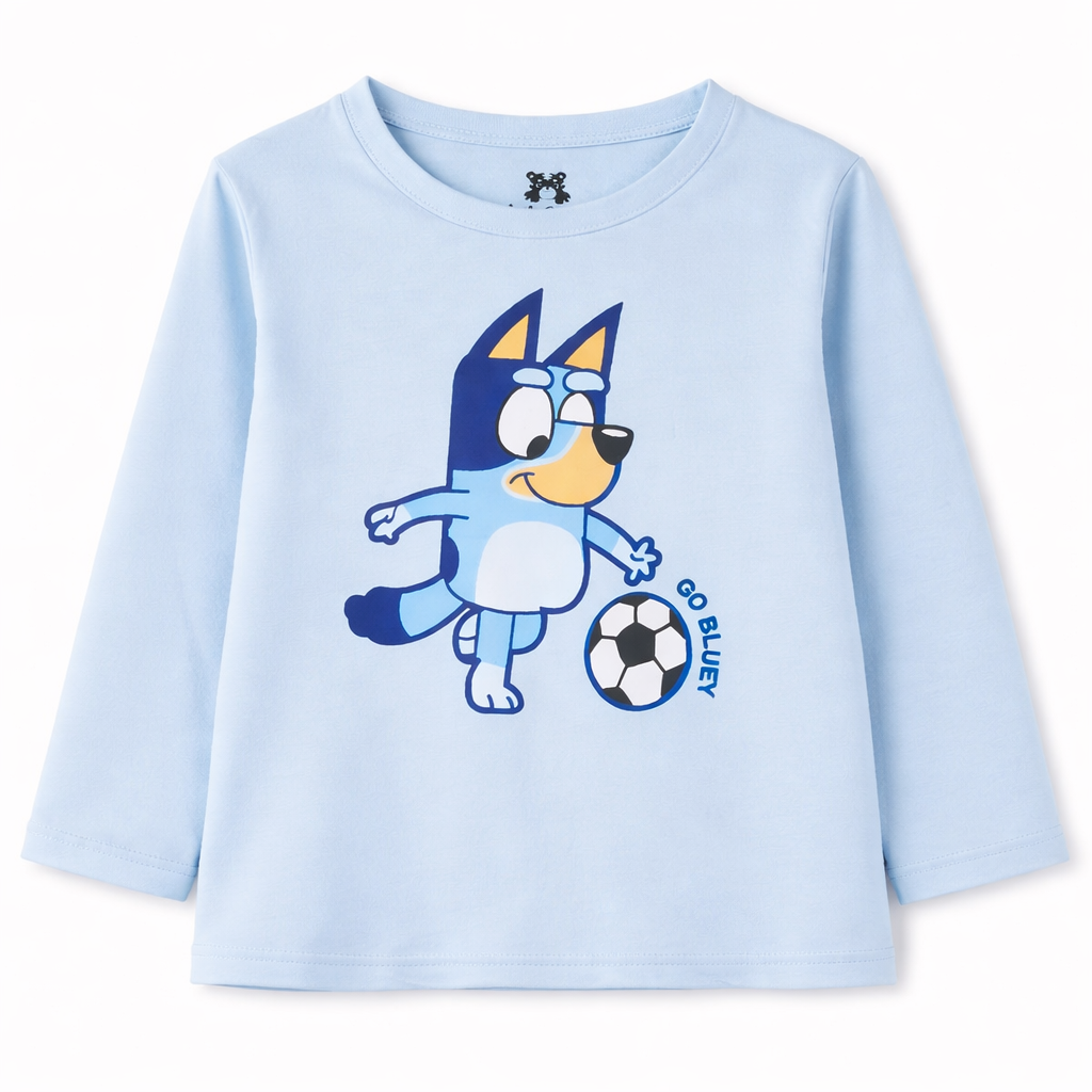 Light Blue Go Bluey Summer Coord Set - Jersey Cotton Fabric - Affordable Summer Outfits - Kidswear Brand in Pakistan - Stylish Design in Summer Outfits - Trendy Summer Articles - Lil' Cubs