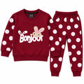 Girls Maroon Banjour Polka Dot Winter Coord Set (2 Piece) - Size 1 - 12 Years