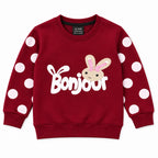 Girls Maroon Banjour Polka Dot Winter Coord Set (2 Piece) - Size 1 - 12 Years
