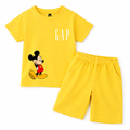 Mickey Mouse GAP Summer Coord Set for Boys in Yellow - 2-Piece Shirt and Shorts