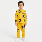 Lil' Cubs Mickey Mouse summer coord set for kids, featuring a playful T-shirt and shorts in colorful, comfortable fabric.